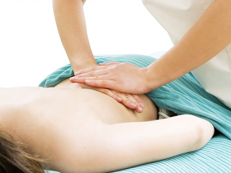 Massage for pain at the lower back of the back