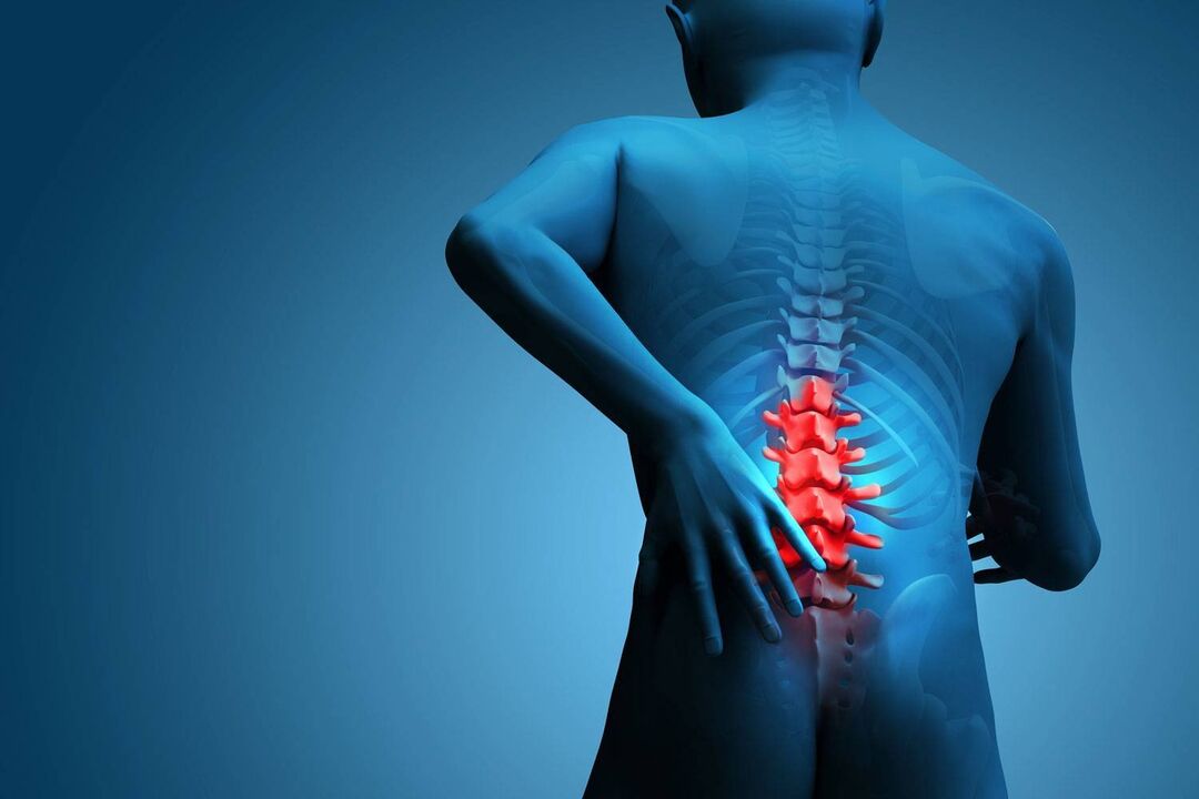 pain with lumbar osteochondrosis